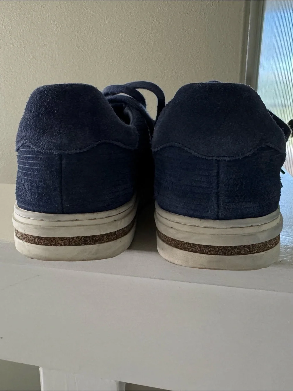 Women’s Birkenstock Leather Navy Casual Lace-Up Sneakers